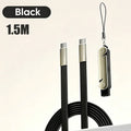 KEBIDUMEI 240W 2-in-1 Foldable Phone Stand & USB-C Cable Phone Stand & Cable Babs Black