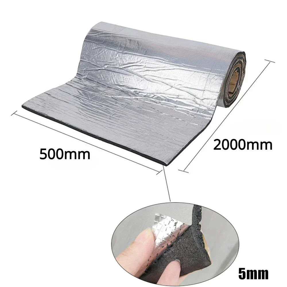 Car Hood Heat Shield & Sound Deadening Mat – Aluminum Foil Car Insulation Mat Babs 2000x500x5mm-M