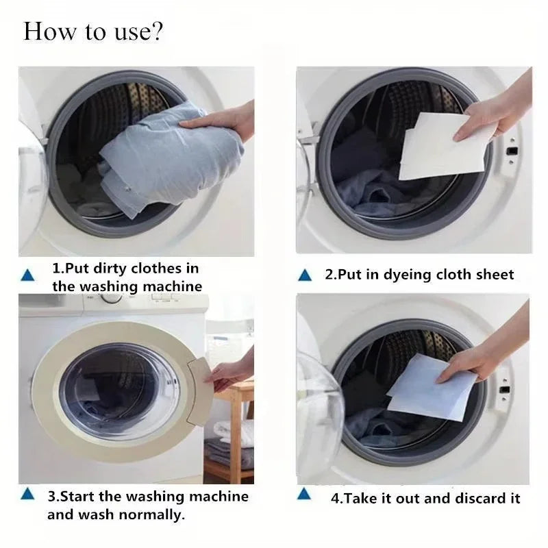 Color Catcher Laundry Sheets 50/100 Pcs – Anti-Stain & Dye Trap Laundry Color Catcher Babs