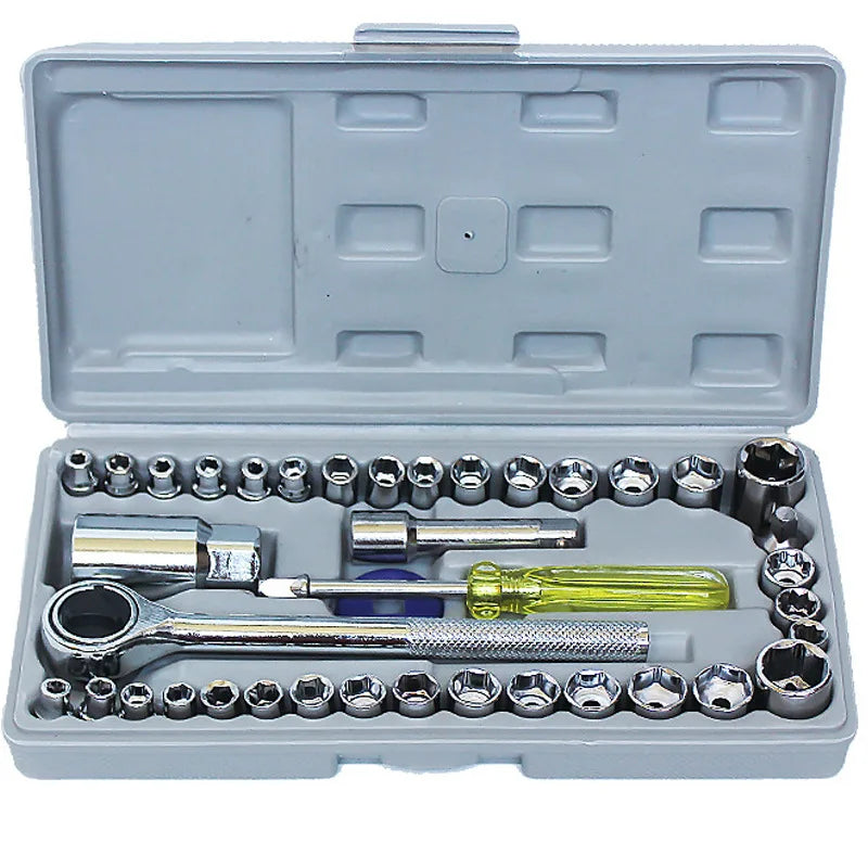 40-Piece Car Socket Wrench Tool Kit – Auto Repair Set Socket Wrench Set Babs