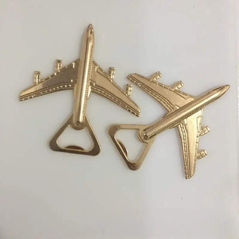Airplane Bottle Opener 2-Pack – Aviation Wedding Gift Tool Novelty Bottle Opener Babs