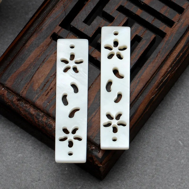 7Pcs Hollow Carved Shell Pendants for DIY Necklace & Bracelet Shell Jewelry Pendants Babs