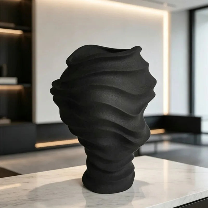 Modern Luxury Decorative Vase – Elegant Flower Bottle for Home Decorative Vase Babs Black