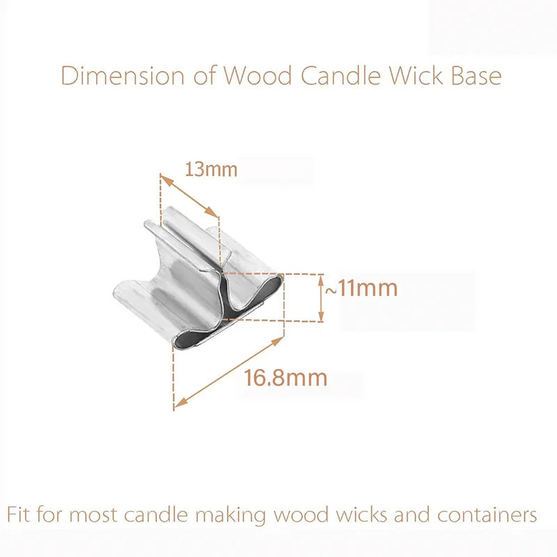 Wooden Candle Wick Base Clips | DIY Candle Making Tool 10/100 Candle Making Tool Babs