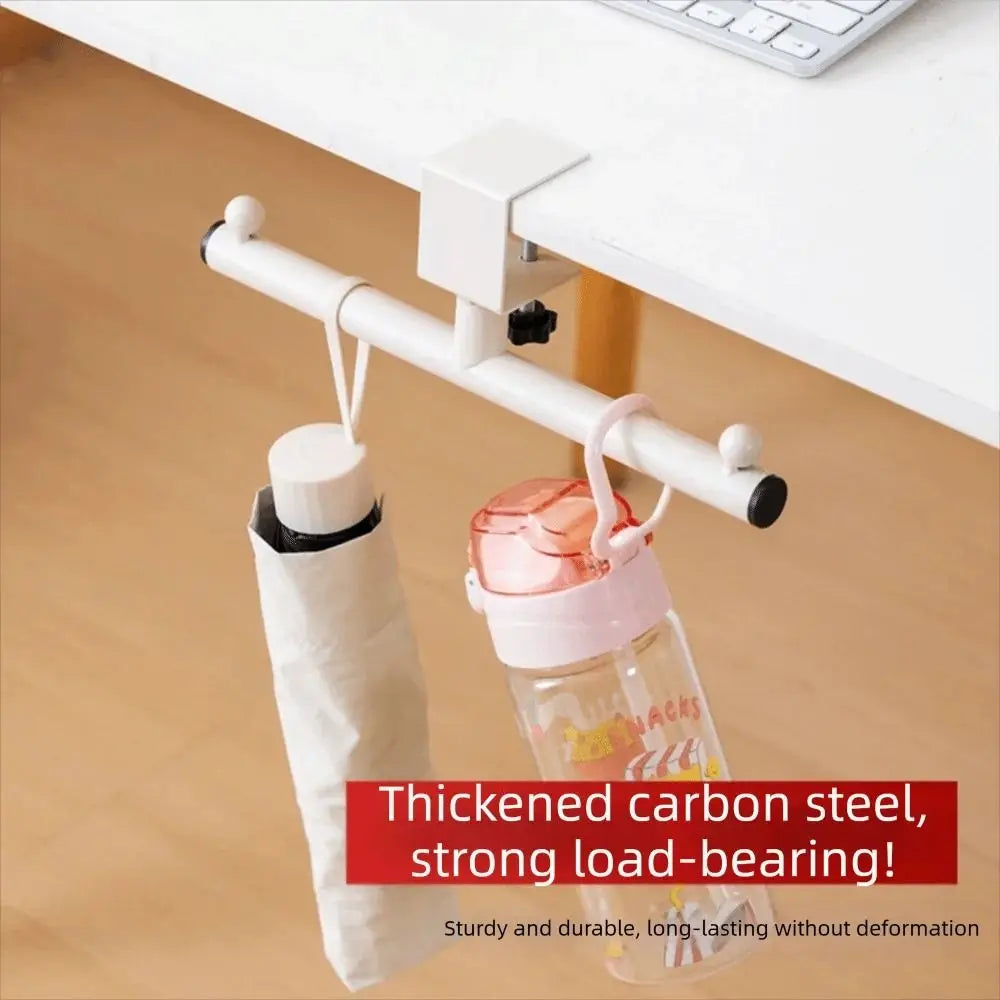 No-Drill Carbon Steel Desk Hook – Adjustable Backpack Holder Desk Hook Organizer Babs
