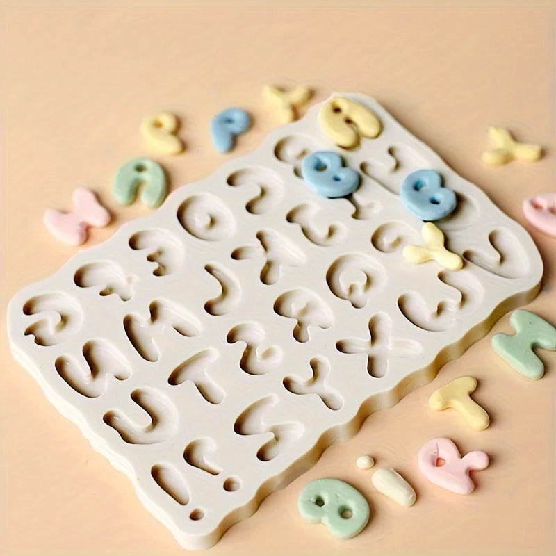 Alphanumeric Fondant Silicone Mold – 3D Letters & Numbers Fondant Silicone Mold Babs