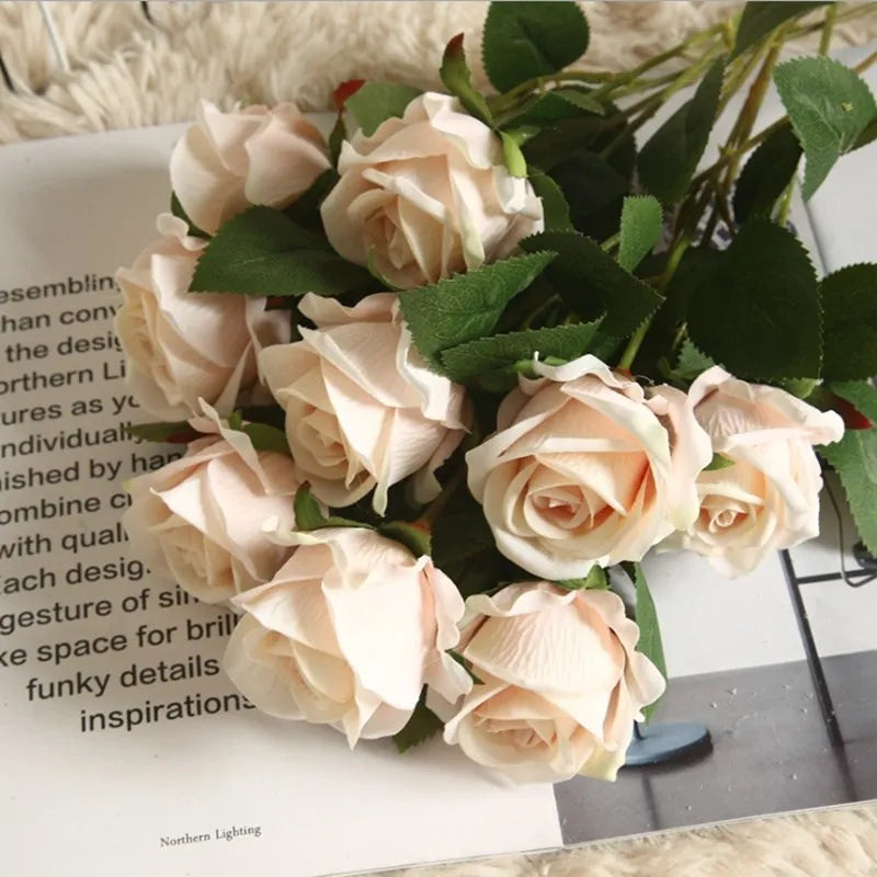 Silk Rose Artificial Flowers 2/4 Pcs – Wedding & Home Décor Artificial Silk Flowers Babs