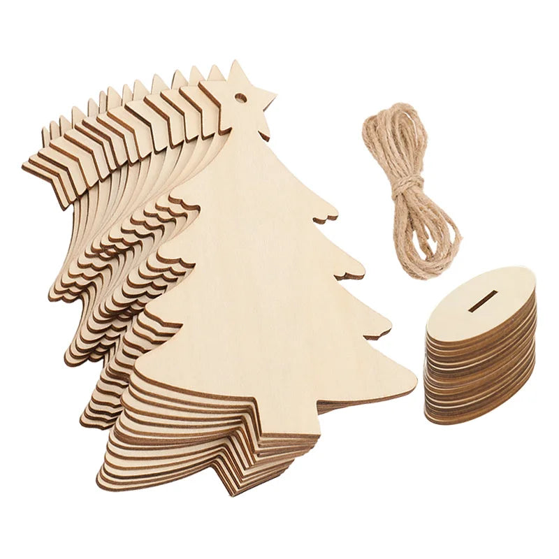DIY Unfinished Wood Christmas Tree Ornaments – Kids Craft Set DIY Craft Ornament Kit Babs