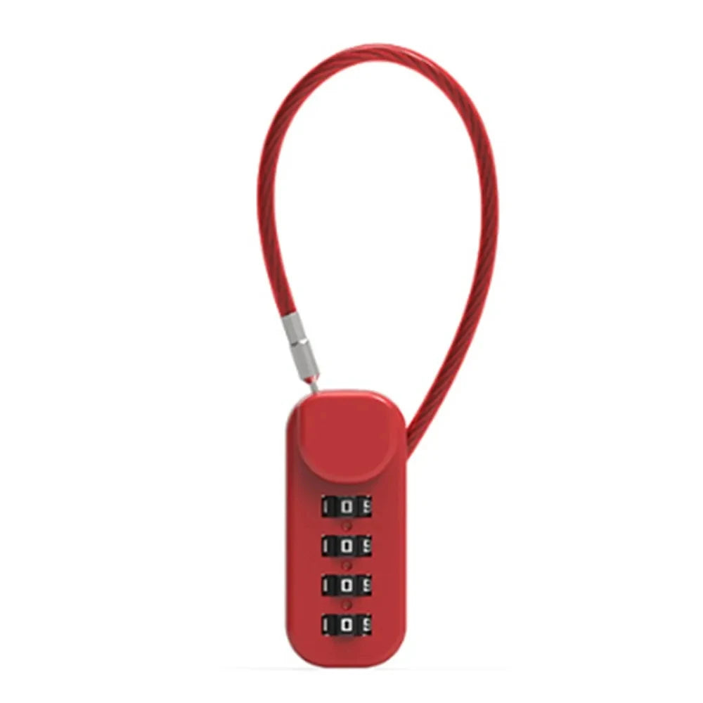 4-Digit Zinc Alloy Combination Padlock – Travel & Luggage Lock Combination Padlock Babs WHITE
