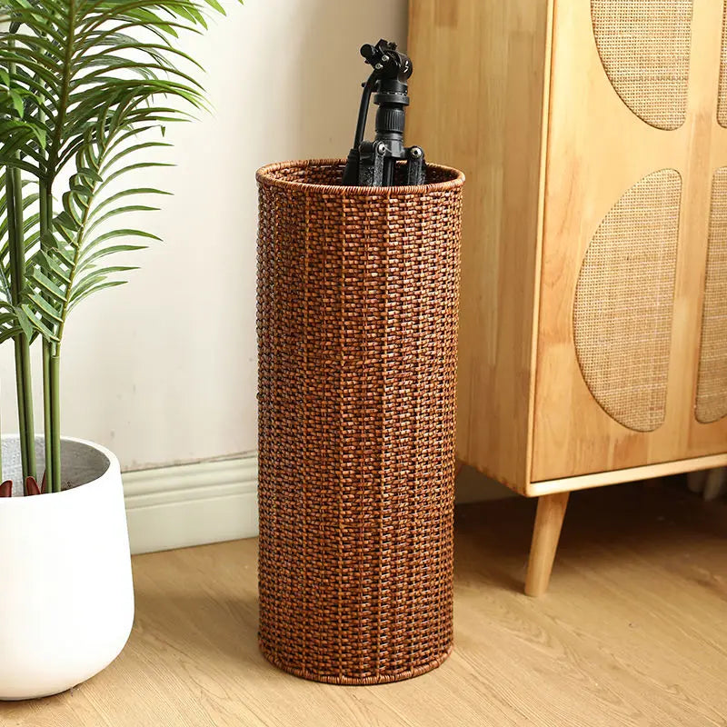Woven Umbrella Stand Holder – Vintage Rattan-Style Décor Umbrella Stand Babs