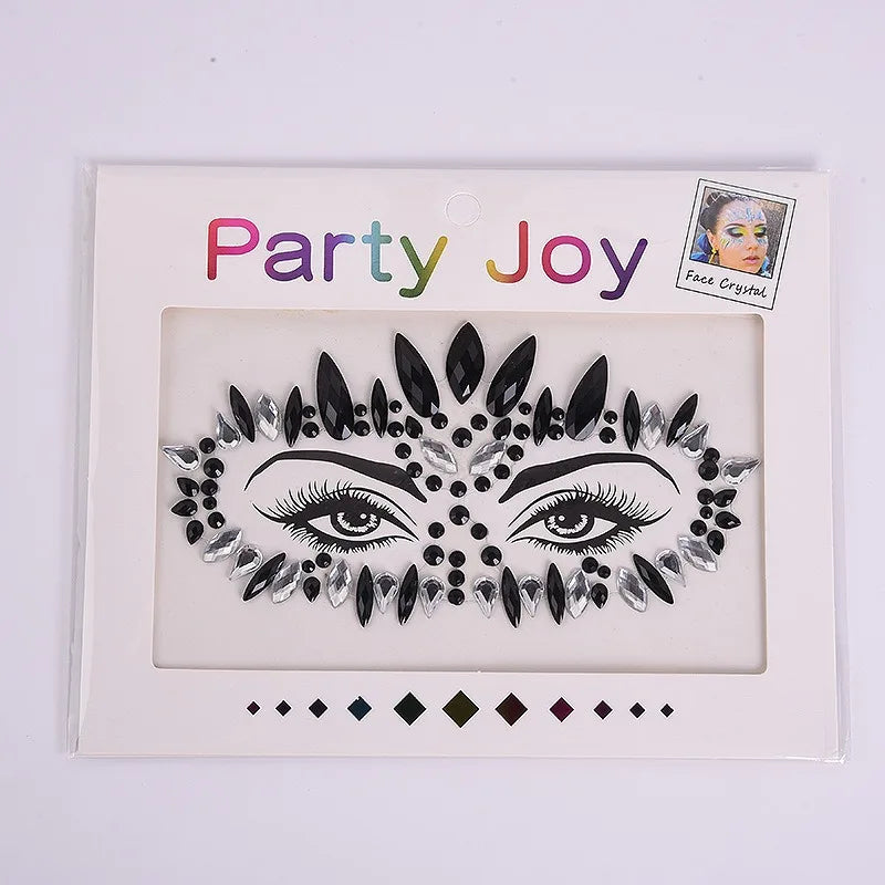 20-Pack Crystal Face & Body Gem Stickers – Rhinestone DIY Decor Face & Body Gems Babs 7