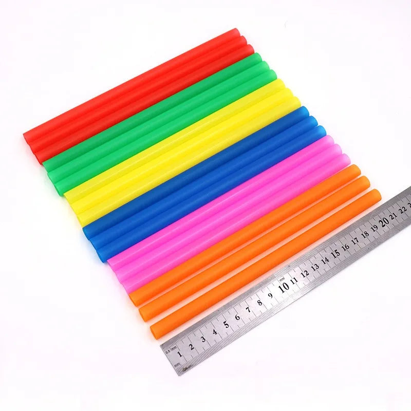 100pcs Bubble Tea Straws 210x11mm Wide Plastic Boba Straws Disposable Drink Straws Babs