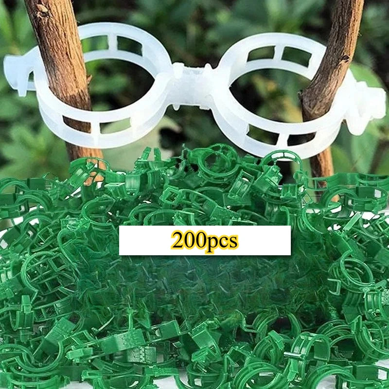 200Pcs Garden Plant Support Clips – Vine & Seedling Fixing Garden Plant Clips Babs
