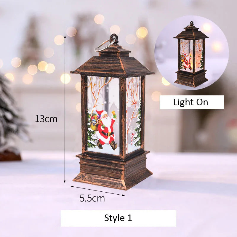 Santa Snowman Lantern Christmas Ornament & Holiday Décor Christmas Lantern Ornament Babs A
