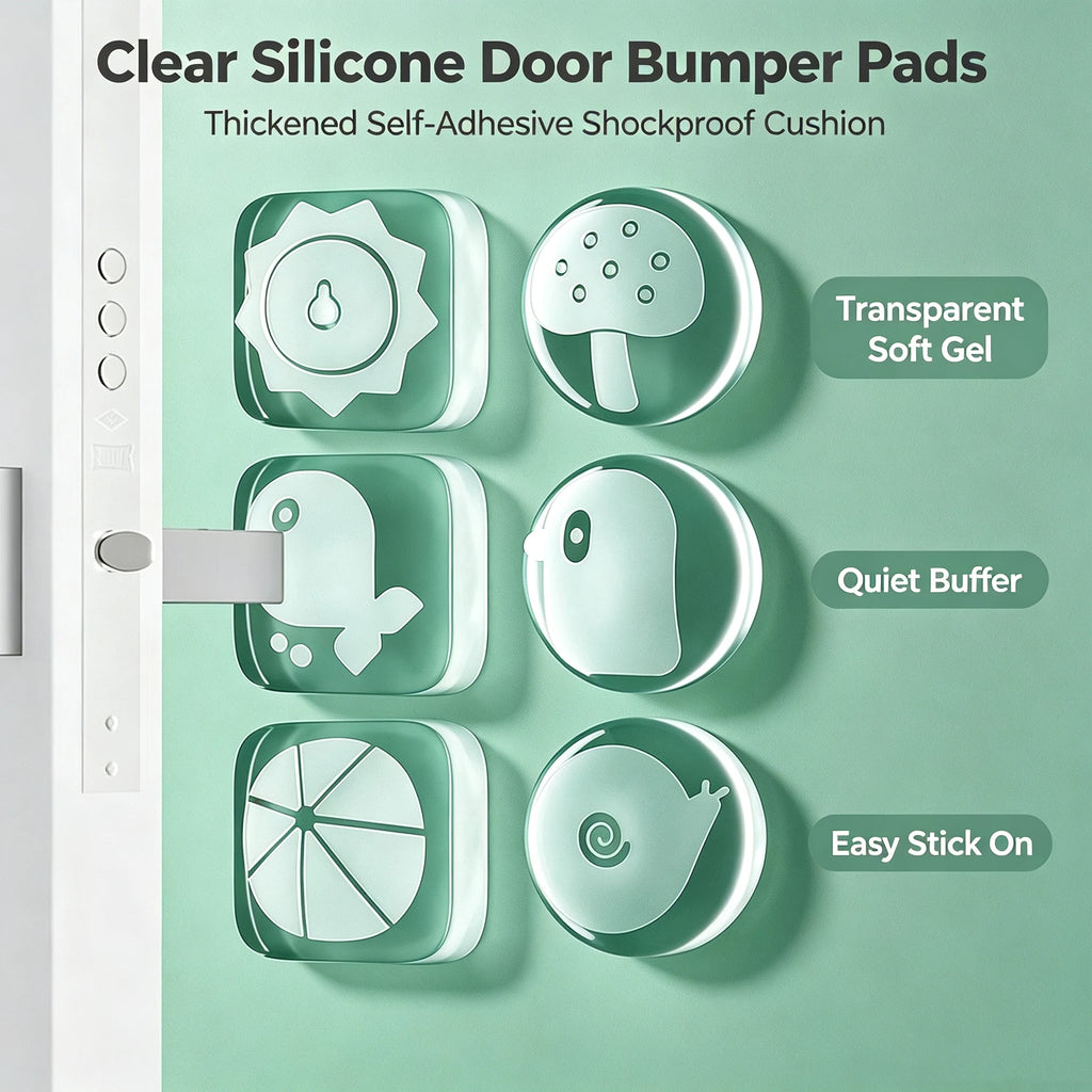 Silicone Door Bumper Pads – Clear Wall Protector Stickers Door Bumper Pads Babs