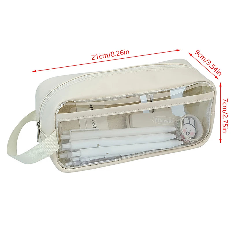 Transparent Large Capacity Pencil Bag – Waterproof PVC Case Pencil Case Babs