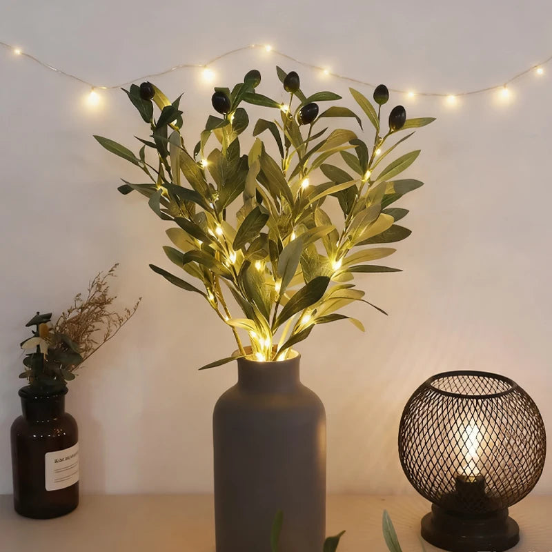 Olive Branch Fairy Light String – Battery Powered Indoor Decor Fairy String Lights Babs