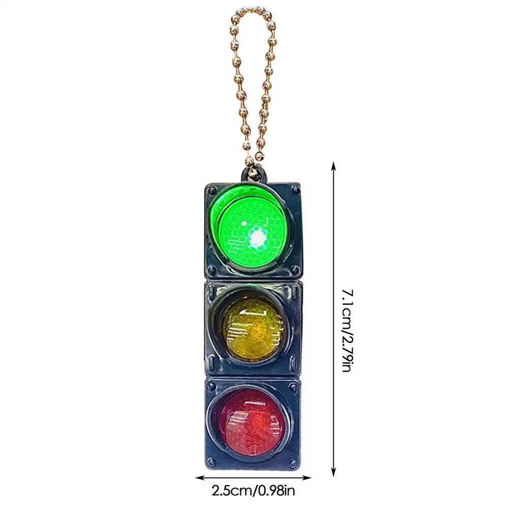 LED Traffic Light Keychain | Mini Pedestrian Light Key Ring Novelty Keychain Babs 02