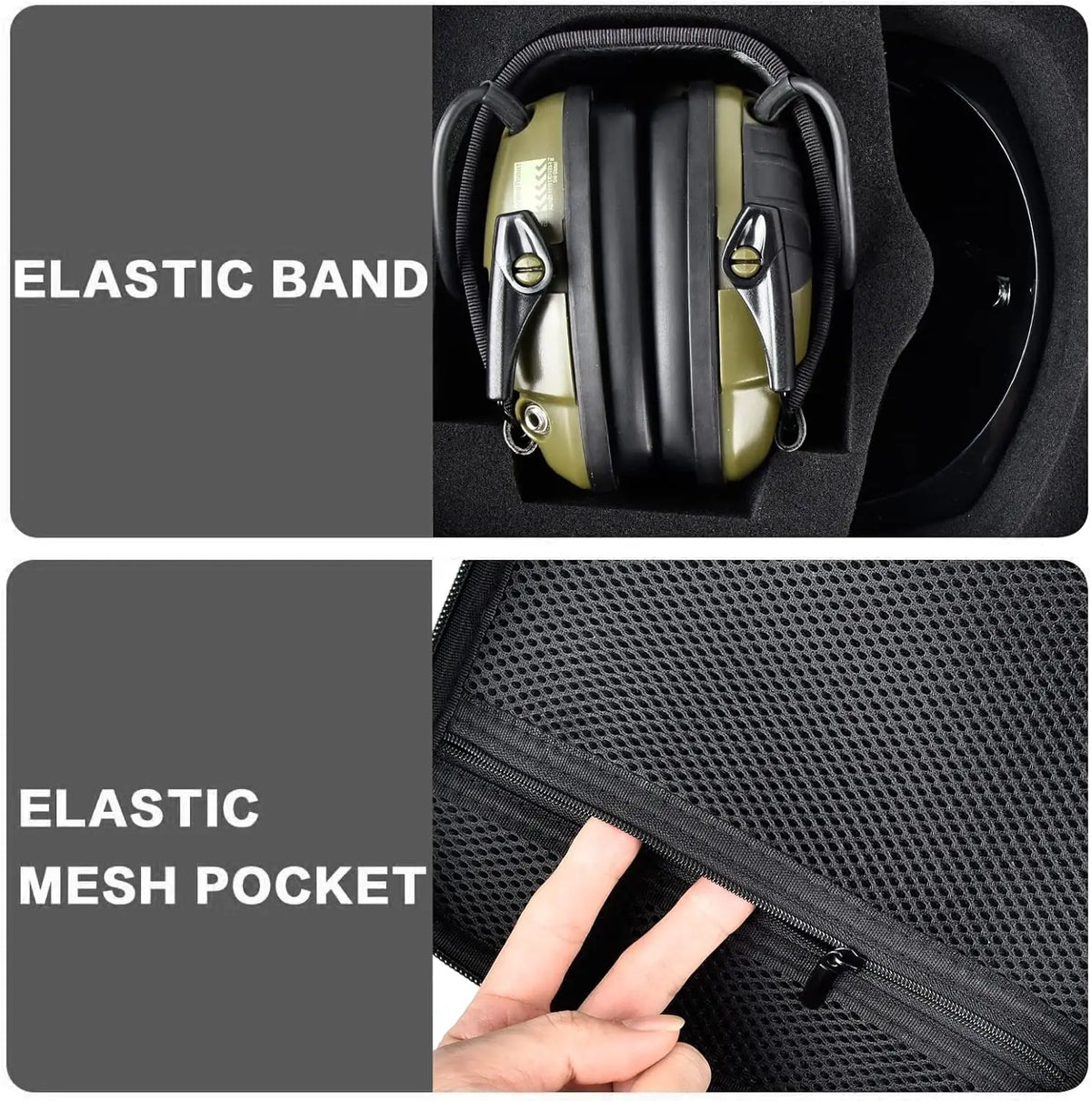 EVA Hard Case for Walker's & Howard Leight Electronic Earmuffs Earmuff Storage Case Babs
