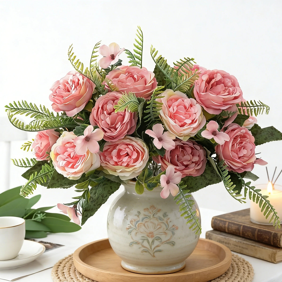 Artificial Silk Peony Bouquet – Wedding & Home Décor Flowers Artificial Flower Bouquet Babs