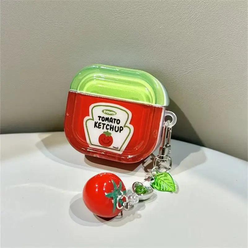 Ketchup Shaped AirPods Pro Case – Cute Silicone Cover Earphone Case Babs