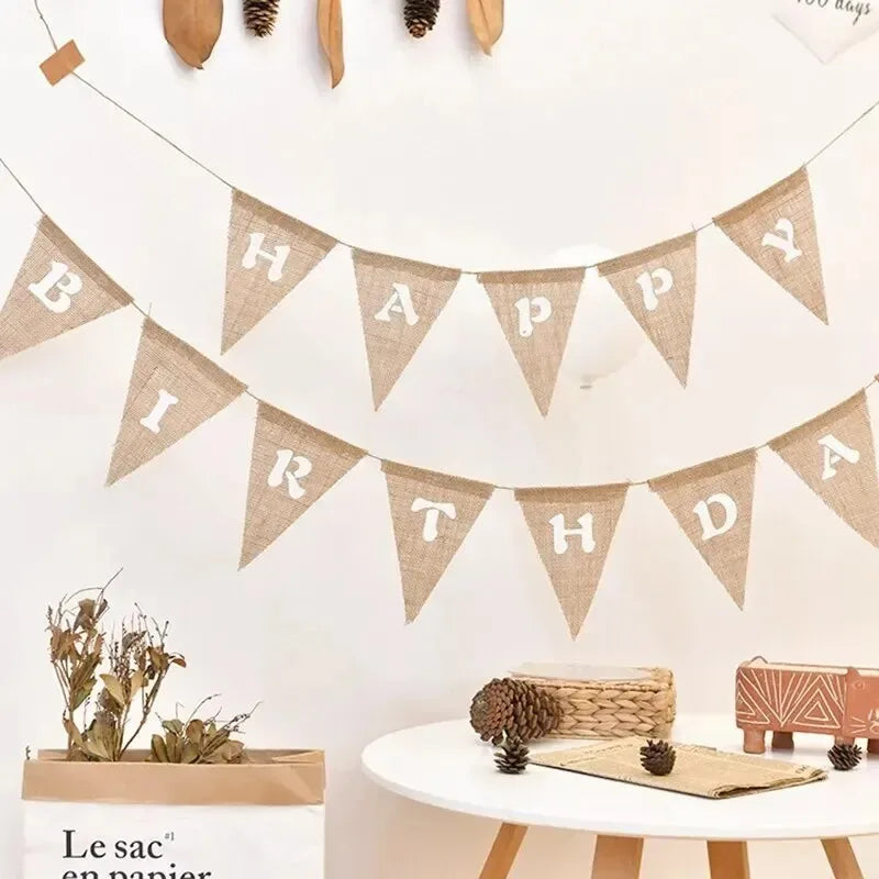 Happy Birthday Hanging Flag – DIY Party Room Decoration Birthday Party Decoration Babs