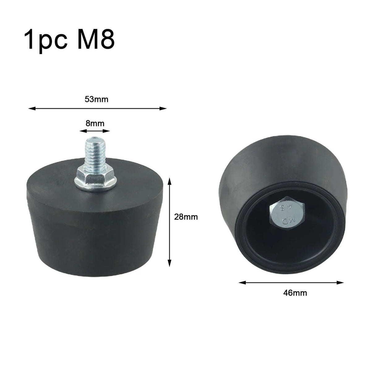 M6/M8 Rubber Foot Pad for Air Compressors – Non-Slip Compressor Foot Pad Babs