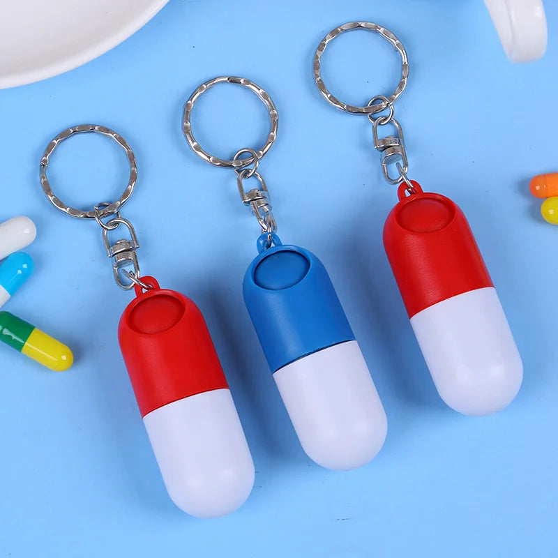 Mini Capsule Pill Box with Keychain – Portable Medicine Organizer Pill Box Organizer Babs