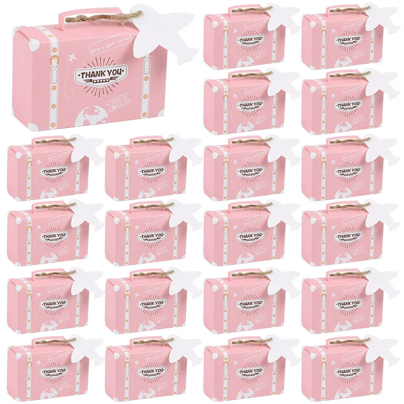 Suitcase Candy Gift Boxes 10/20 Pcs – Party & Wedding Favors Party Favor Boxes Babs Pink 10Pcs