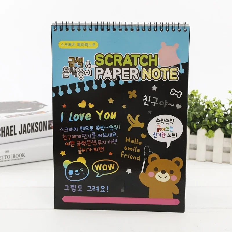 Kids Magic Scratch Art Book – Rainbow Colorful Scratch Paper Set Kids Scratch Art Set Babs Large 1