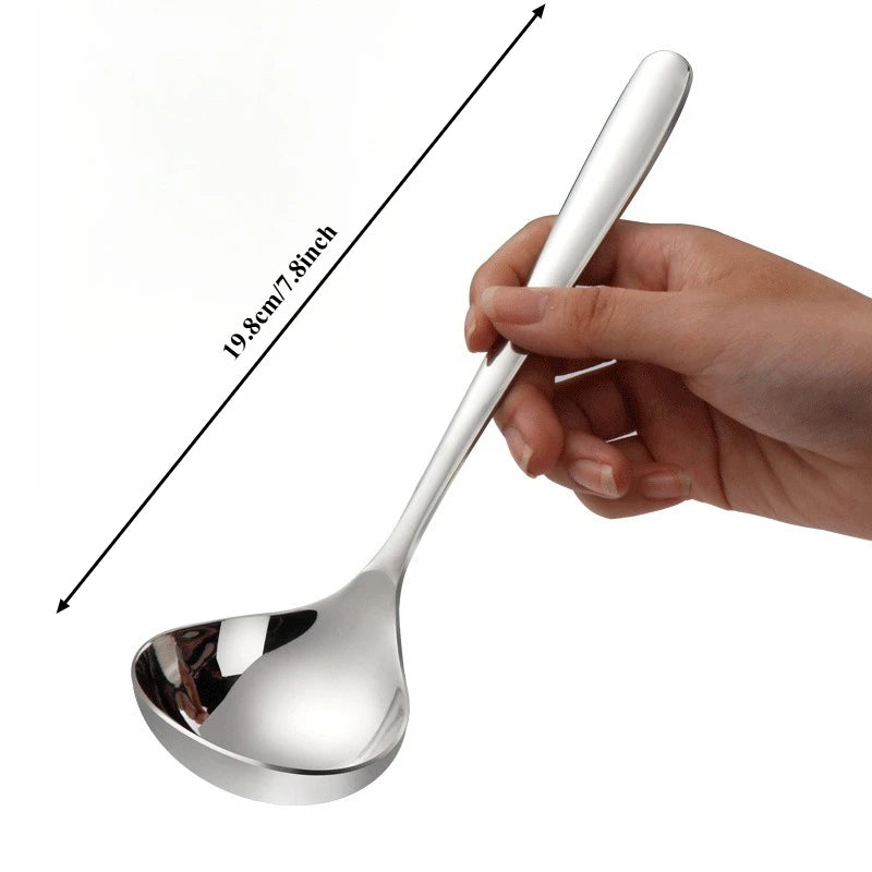 Stainless Steel Soup Spoon – Deep Bowl & Ergonomic Handle Kitchen Soup Spoon Babs large