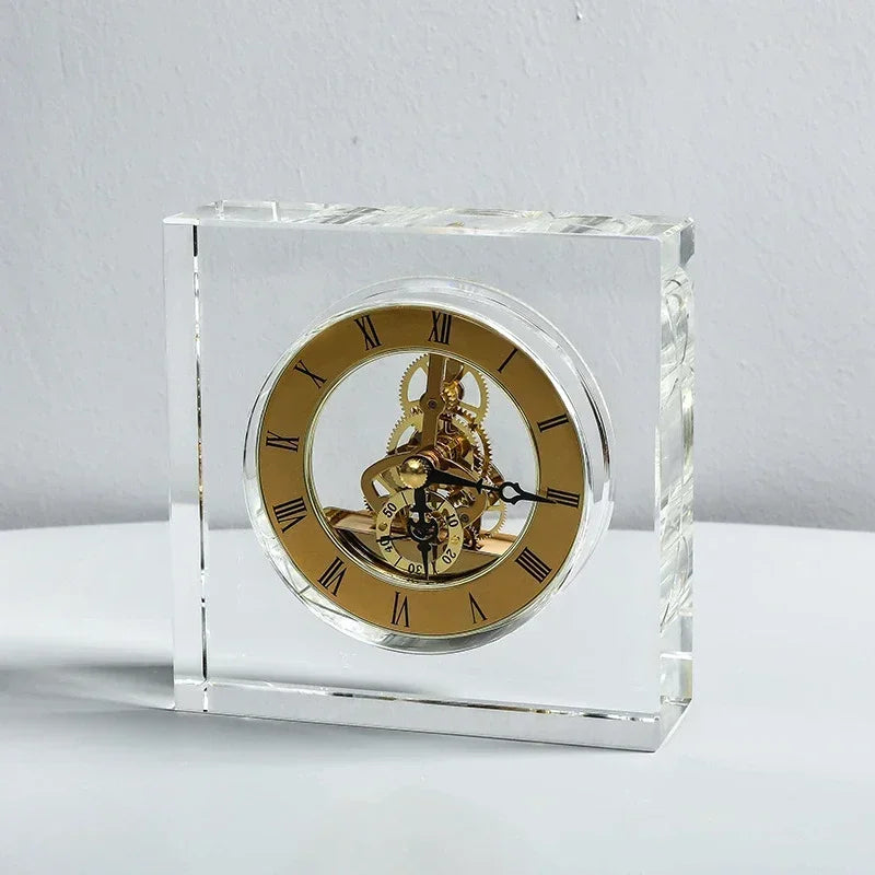 Luxury Crystal Silent Quartz Desk Clock – Nordic Décor Crystal Desk Clock Babs
