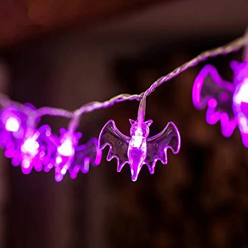 Halloween LED String Lights – Pumpkin Bat Ghost 10-LED 1.5M Halloween String Lights Babs Bat