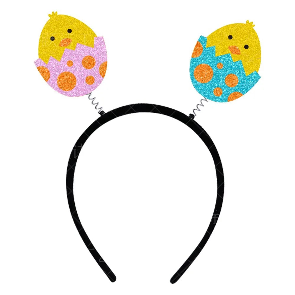 Easter Bunny Ear Headband – Plush Fur Rabbit Cosplay Hairband Costume Headband Babs Silver As pictures show