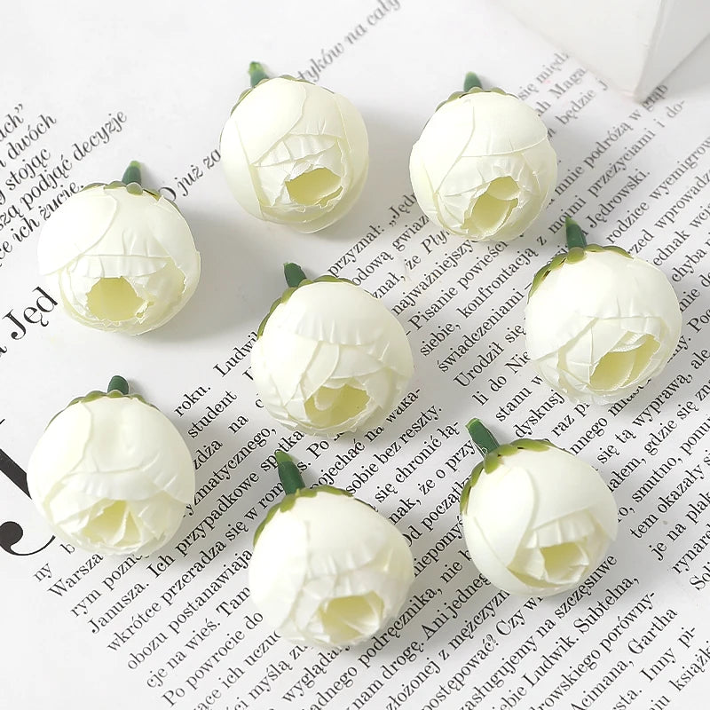 Silk Rose Artificial Flowers 20/30Pcs – Wedding & Home Decor Artificial Silk Roses Babs Milk White 20Pcs