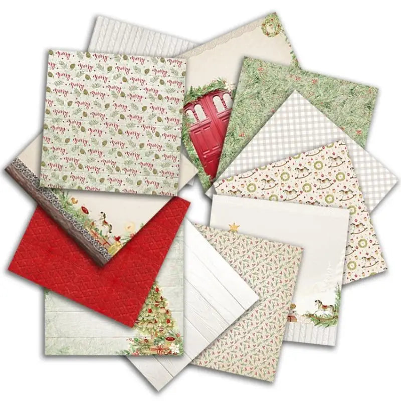 Christmas Scrapbook Paper Pad 6x6" 24pcs Vintage Cardmaking Scrapbook Paper Pad Babs
