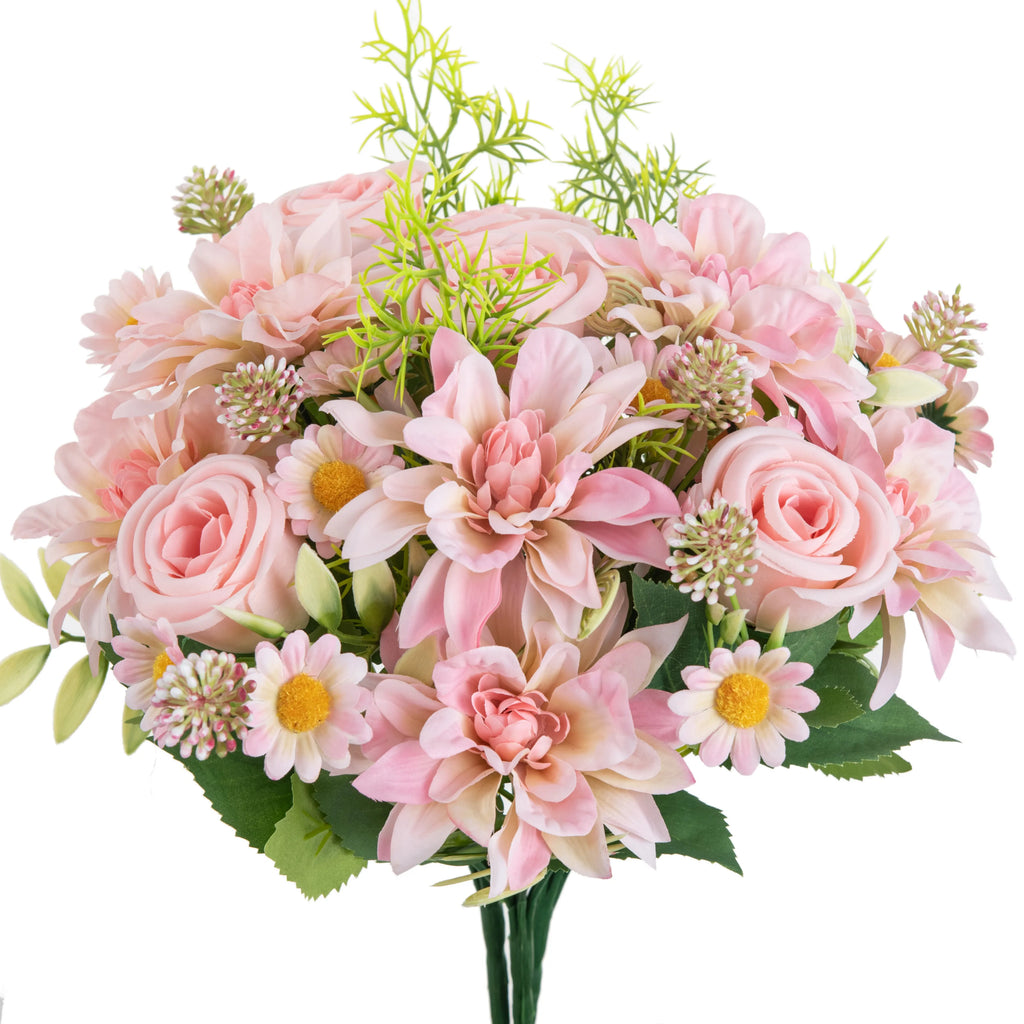 Silk Dahlia Rose Artificial Flowers – Wedding & Home Decor Artificial Silk Flowers Babs color 5 2 pcs
