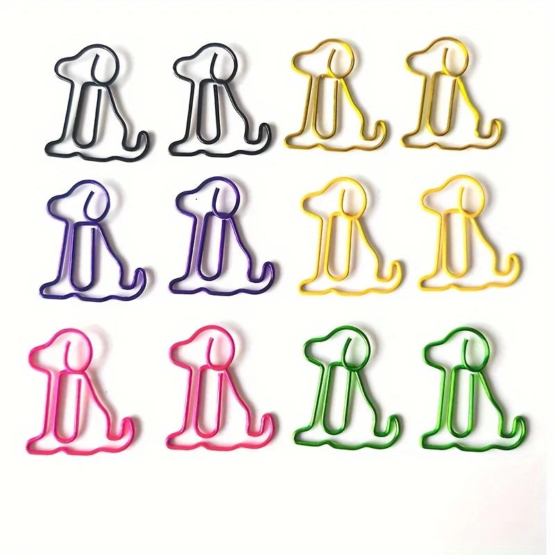 Colorful Dog Paper Clips – Cute Animal Office Organizer Animal Paper Clips Babs