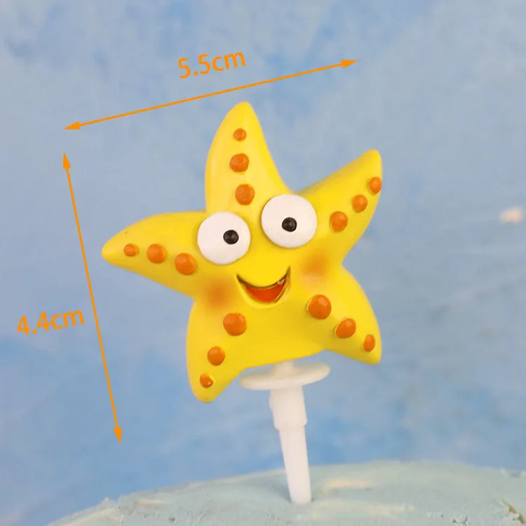Marine Animal Cake Toppers – Ocean Birthday Party Decorations Cake Toppers Babs N