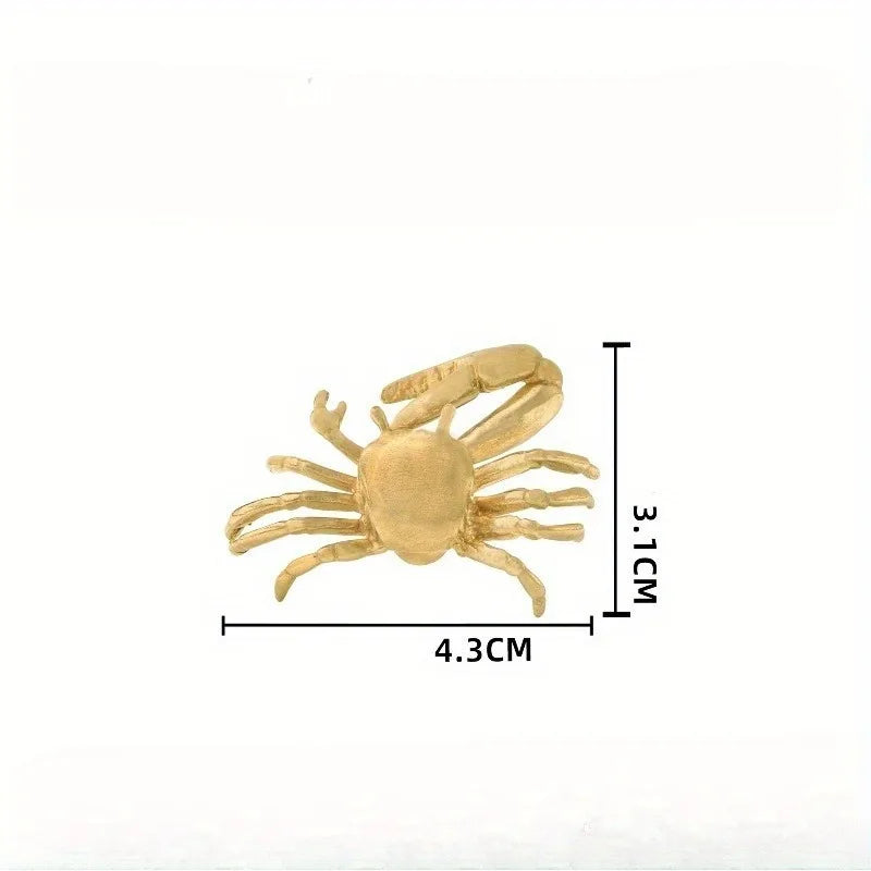 Brass Crab Cabinet Knob – Nautical Single Hole Drawer Pull Cabinet Knob Babs Golden