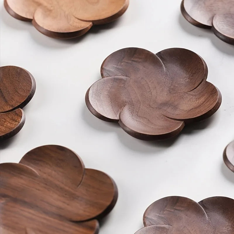 Handcrafted Black Walnut Wood Coaster & Tea Cup Holder Wood Coaster Babs