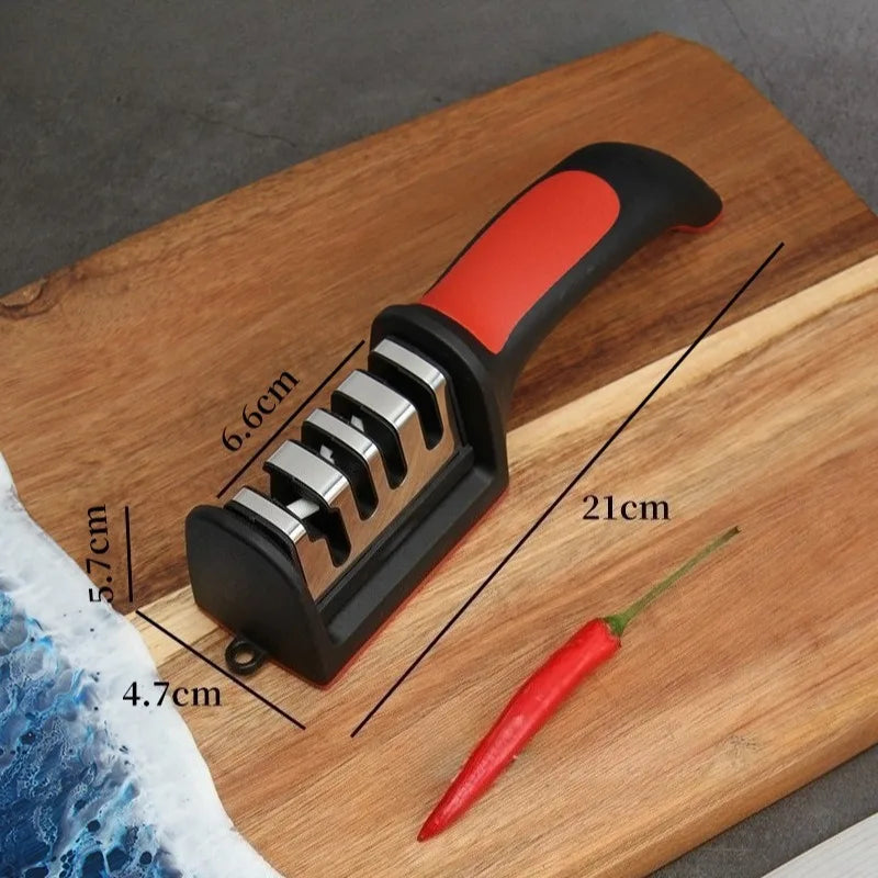 3-in-1 Handheld Manual Knife Sharpener – Kitchen Whetstone Knife Sharpener Babs