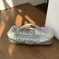 Large Travel Bag Organizer for Hair Dryer, Curling Iron & Makeup Travel Organizer Bag Babs Silver