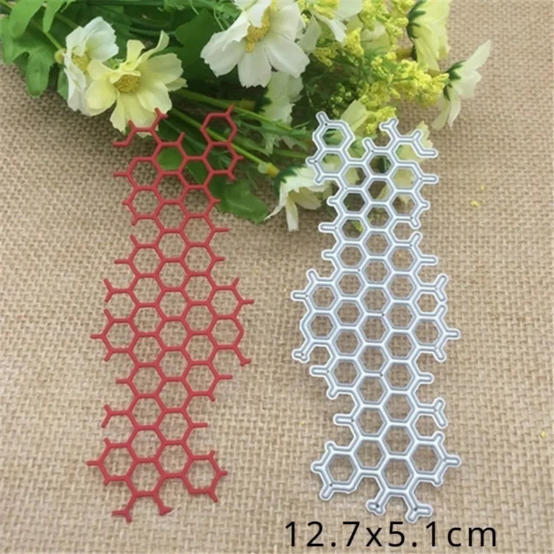 Honeycomb Metal Cutting Die – Scrapbooking & Card Making Metal Cutting Die Babs
