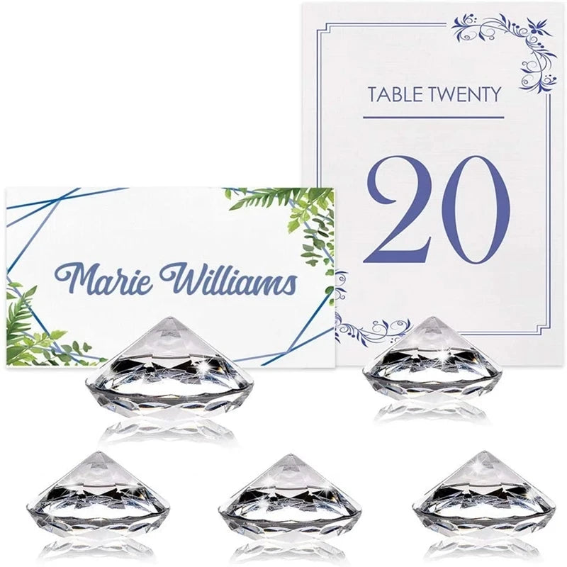 Acrylic Diamond Place Card Holders for Wedding & Party Tables Place Card Holders Babs