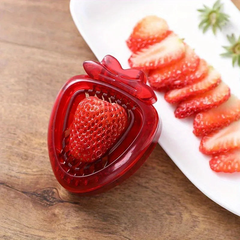 Strawberry Slicer, Corer & Huller – Stainless Steel Tool Fruit Slicer Tool Babs