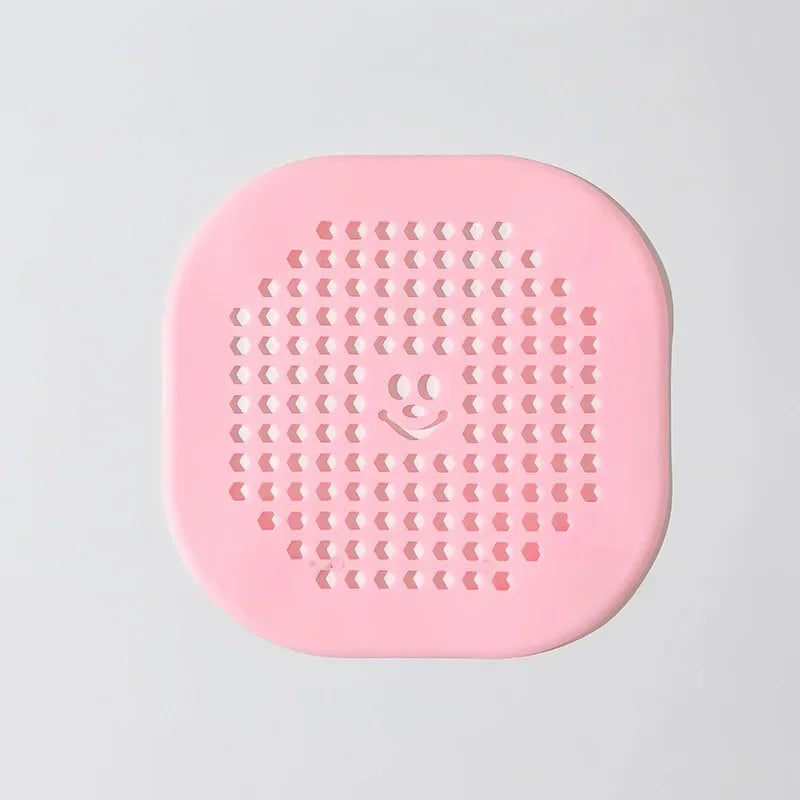 Silicone Drain Hair Catcher Strainer for Sink & Shower Drain Strainer Babs 2-Pink 14x14CM