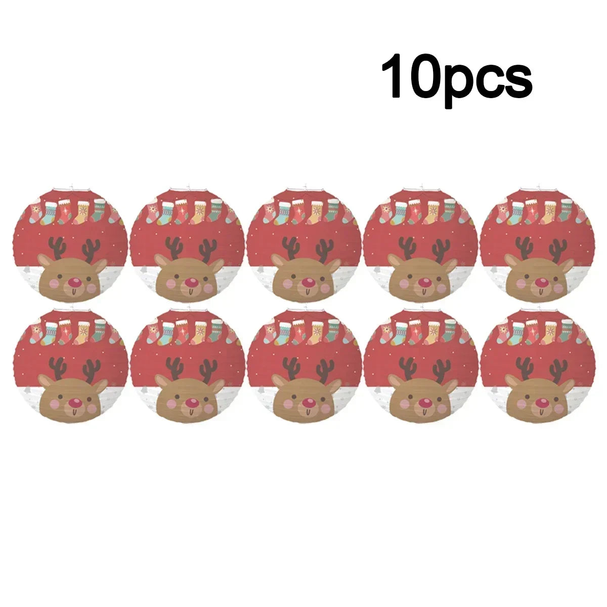 Holiday Paper Lantern Decor Set – Party & Christmas Ornaments Paper Lantern Set Babs 30cm elk 10pcs