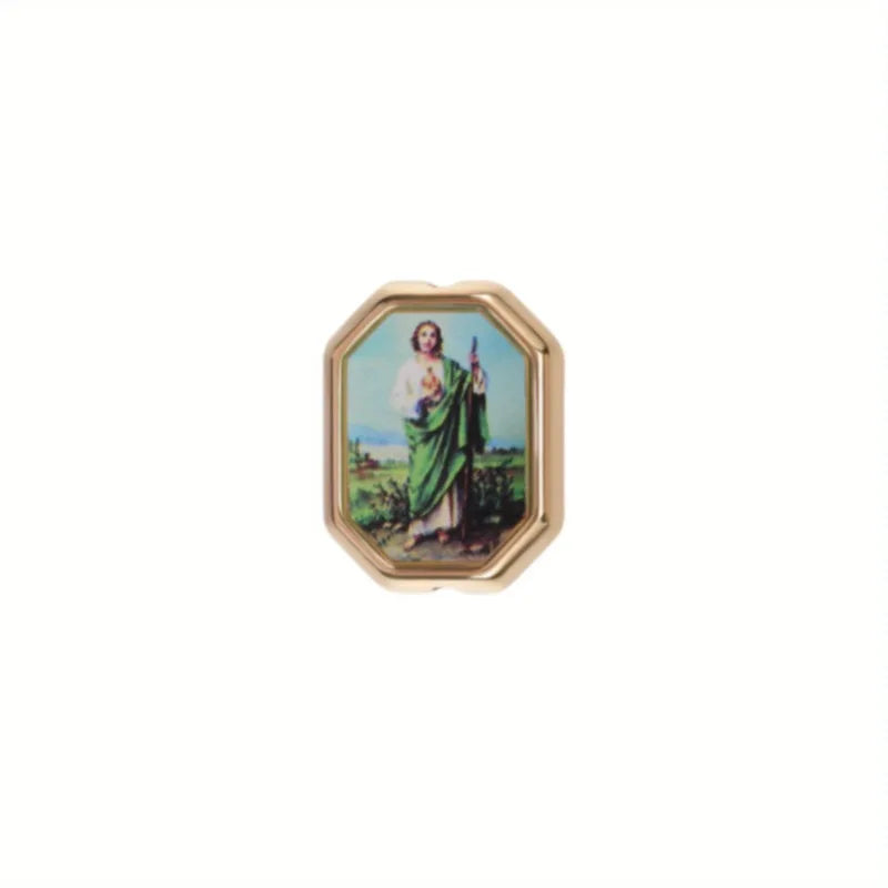 10pcs Catholic St. Jude & Our Lady Charms for DIY Rosary Jewelry Religious Jewelry Charms Babs octagonal 10pcs