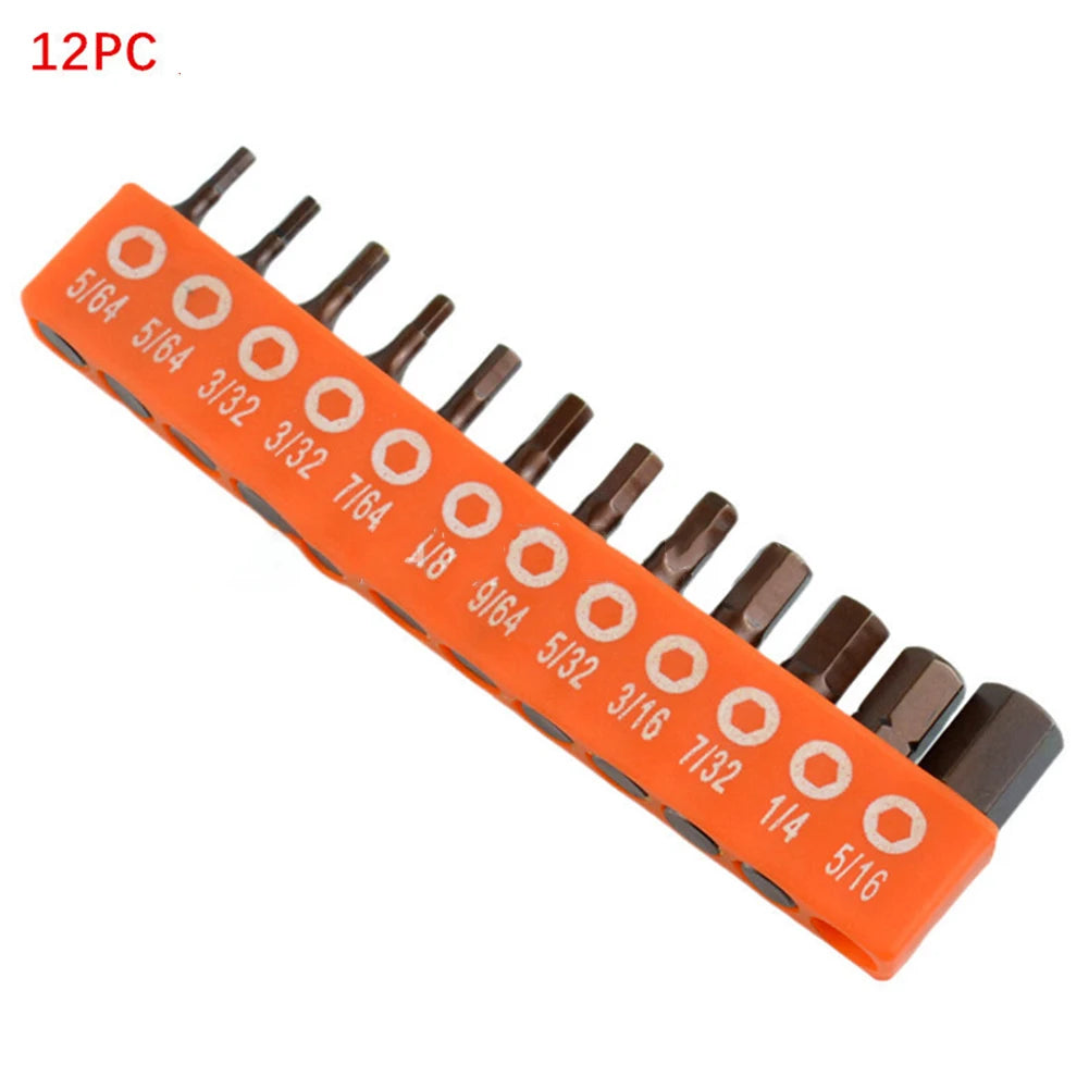 Magnetic Hex Screwdriver Bit Set 25mm 1/4" Shank – 12 or 24 Pcs Screwdriver Bit Set Babs C